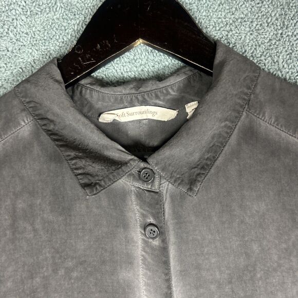 Plus Size Long Wide Leg Jumpsuit 2X Elastic Waist Sleeveless Soft Surroundings - Picture 7 of 13